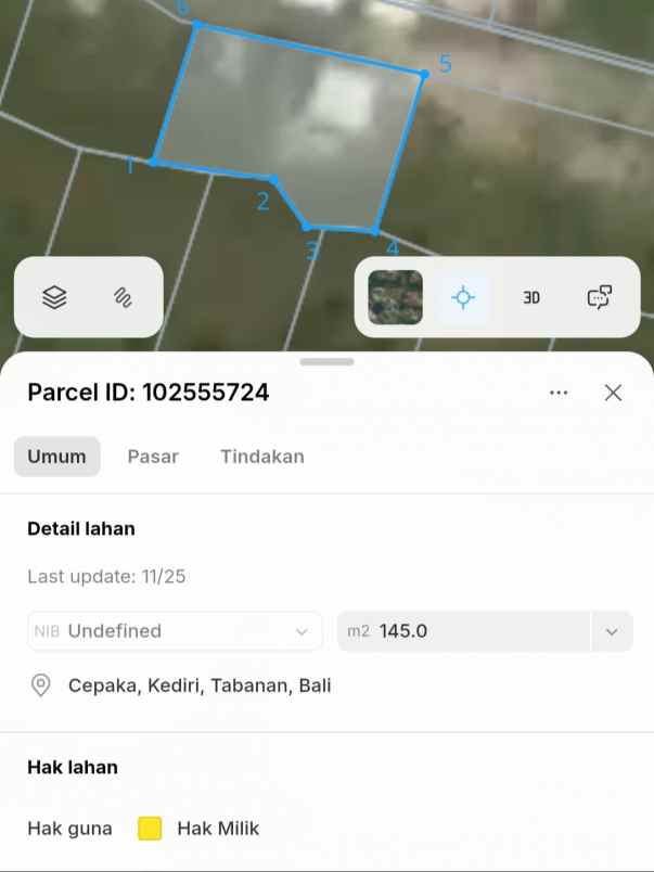 dijual tanah jl cendrawasih