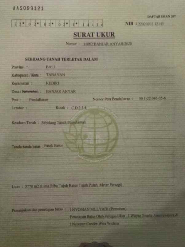 dijual tanah jl gatot subroto iii