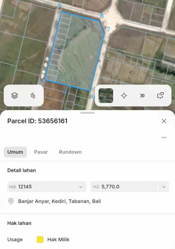 dijual tanah jl gatot subroto iii