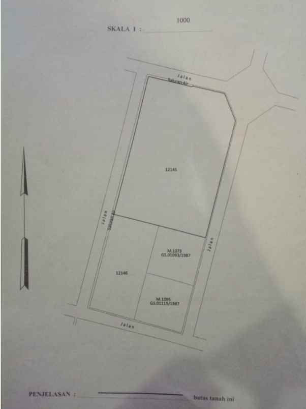 dijual tanah jl gatot subroto iii