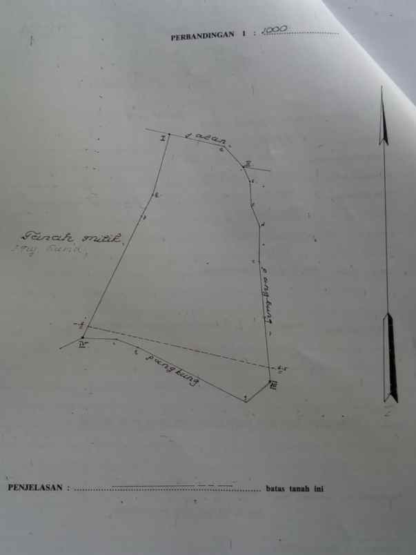 dijual tanah jl gubug sari