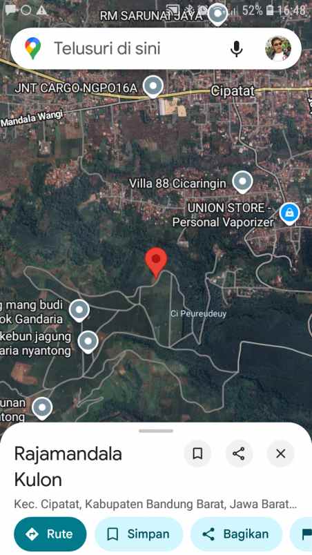 dijual tanah jl kiara jl provinsi lama