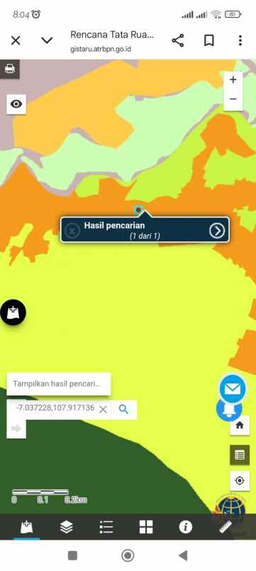 dijual tanah jl nasional iii ciaro