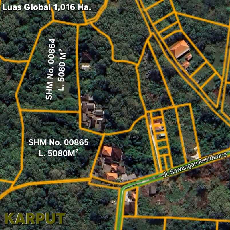 dijual tanah jl sawangan residence