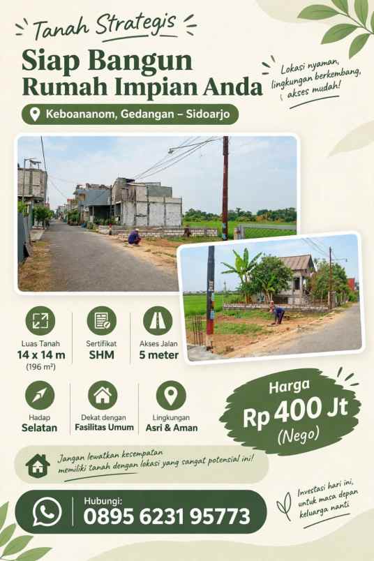 dijual tanah kavling siap bangun