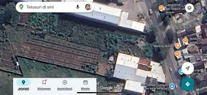 dijual tanah lahan kering luas 17044