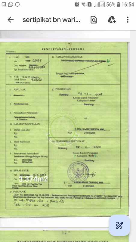 dijual tanah lio madur mekarlaksana