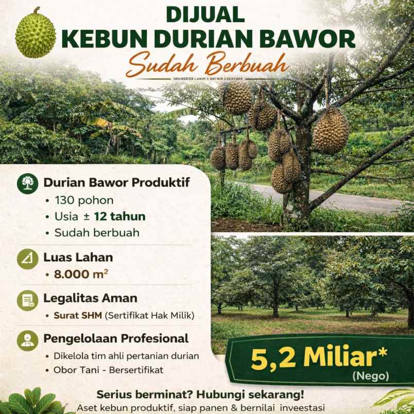dijual tanah pekalongan kabupaten