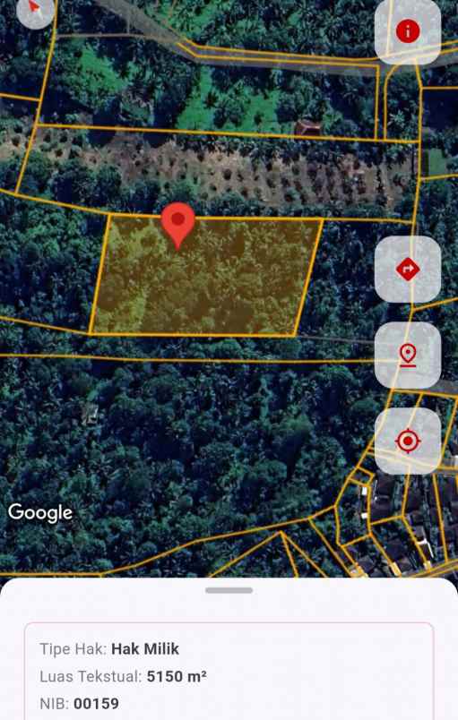 dijual tanah perkebunan produkif lokasi strategis