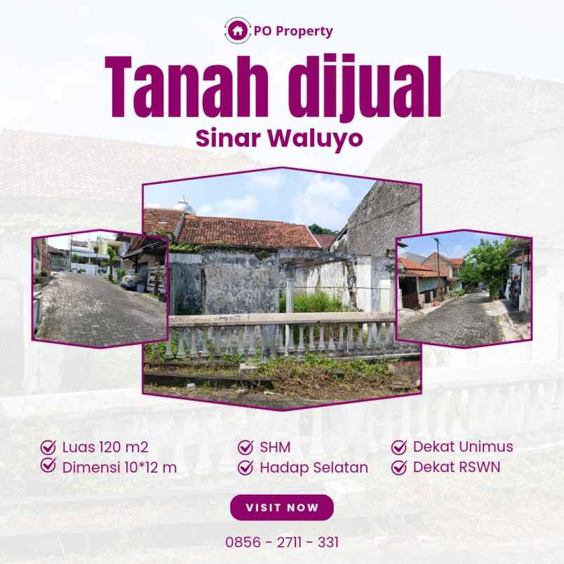 dijual tanah perumahan sinar waluyo