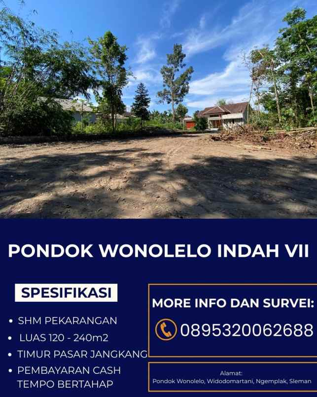 dijual tanah pondok wonolelo