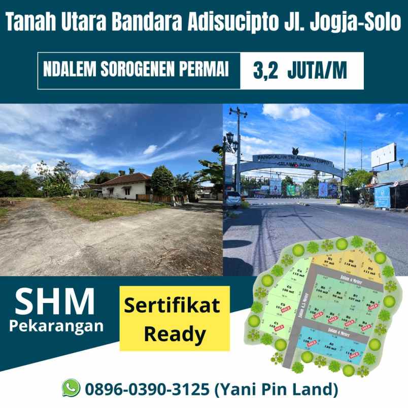 dijual tanah sorogenen ii purwomartani