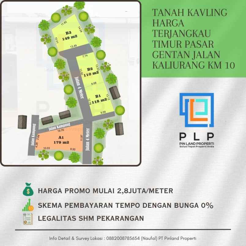 Pekarangan Harga Terjangkau Timur Pasar Gentan Jalan Kaliurang Km 10