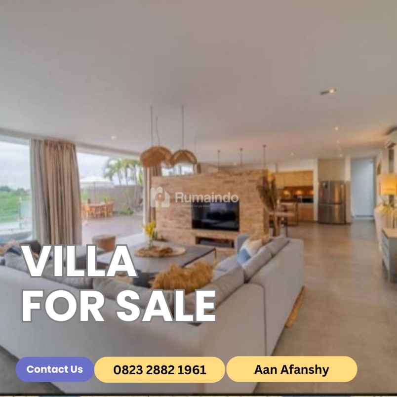 dijual villa jalan utama babakan cangu bali