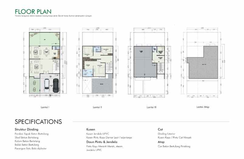 dijual villa komplek mutiara palace