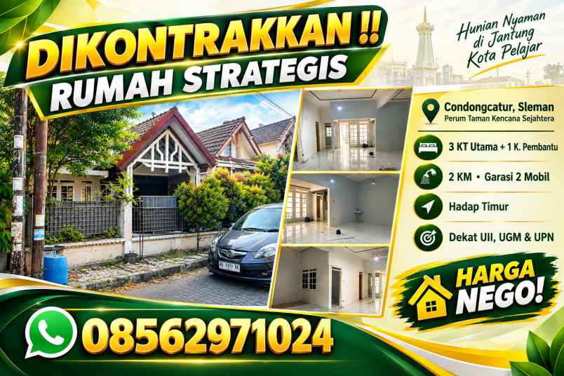 disewakan rumah condongcatur sleman yogyakarta
