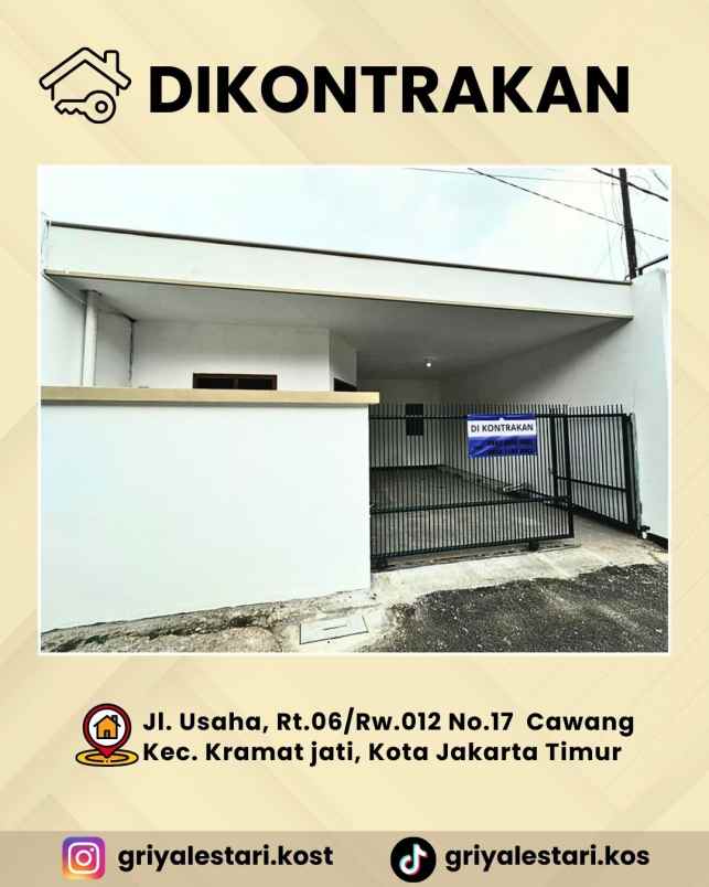 disewakan rumah jl usaha rt 06 rw 012 no