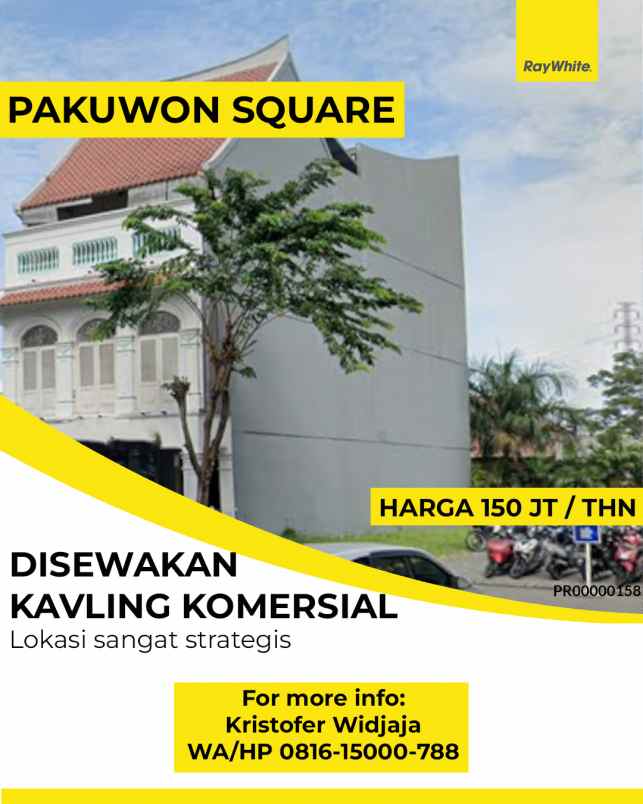 disewakan tanah jalan mayjen jonosewojo