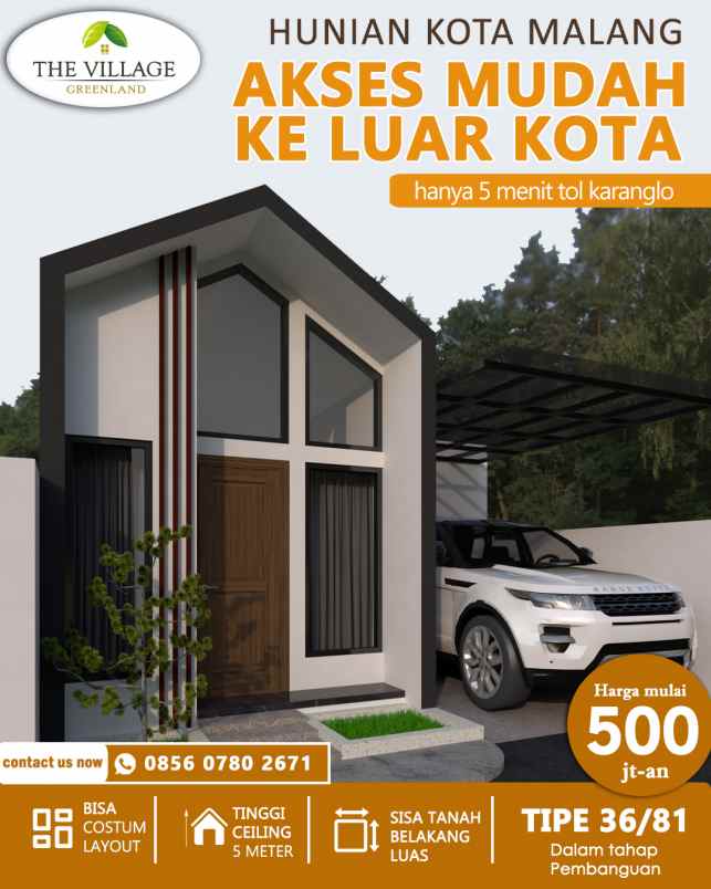 hunian 450jt an di kota malang dekat terminal arjosari