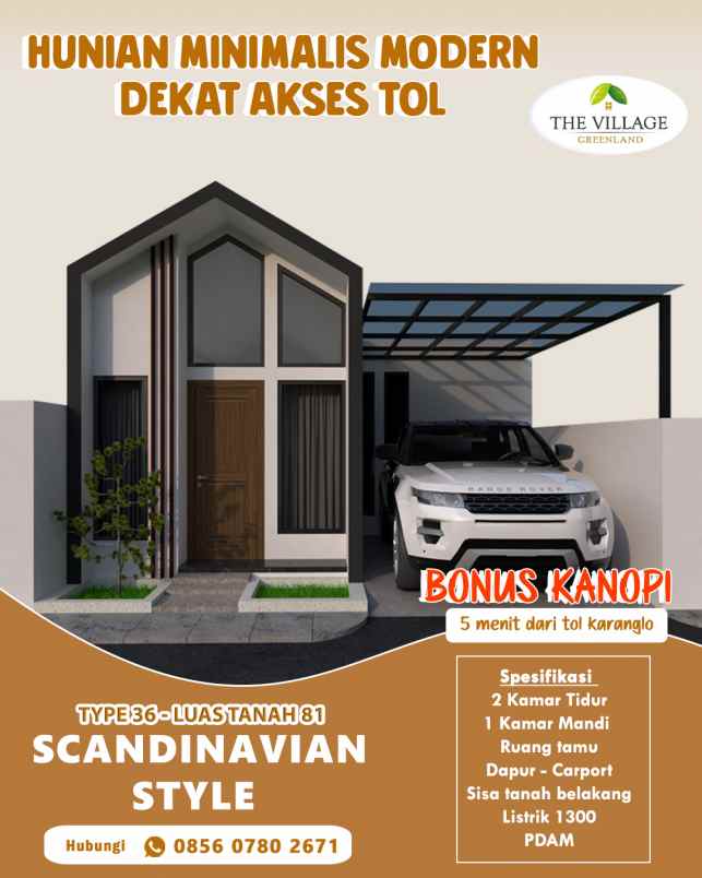 hunian 450jt an di kota malang dekat terminal arjosari