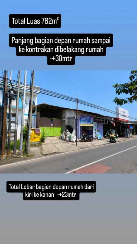 jual rumah kost ruko di pinggir jalan raya utama kamal