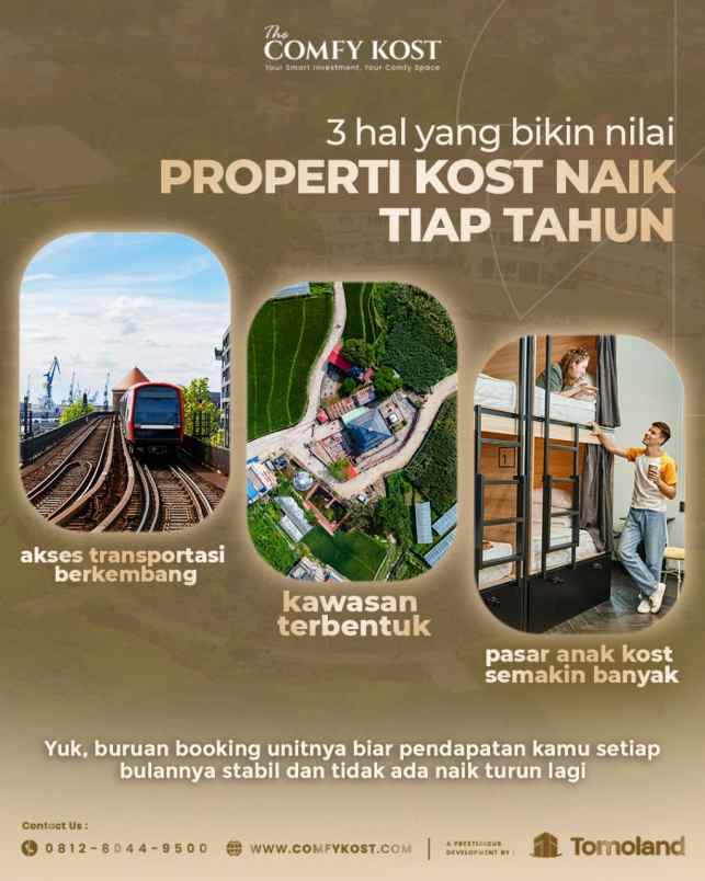 kost premium 8 kamar dekat ub full furnish siap untung