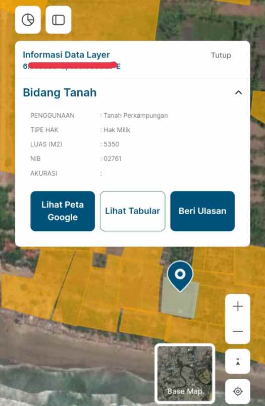 lahan pinggir pantai kawasan wisata bagedur