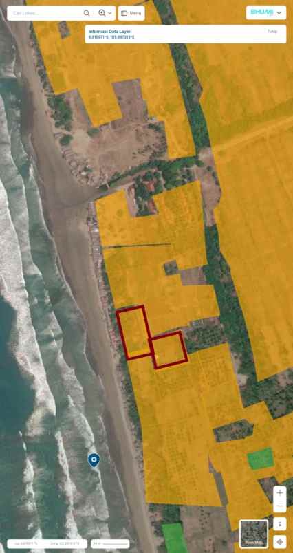 lahan pinggir pantai kawasan wisata bagedur