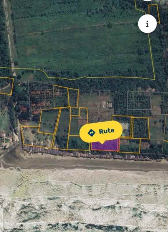 lahan pinggir pantai kawasan wisata bagedur