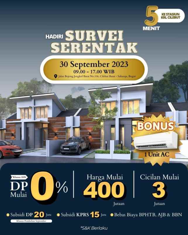 perumahan islami 5 menit aja ke stasiun krl cilebut