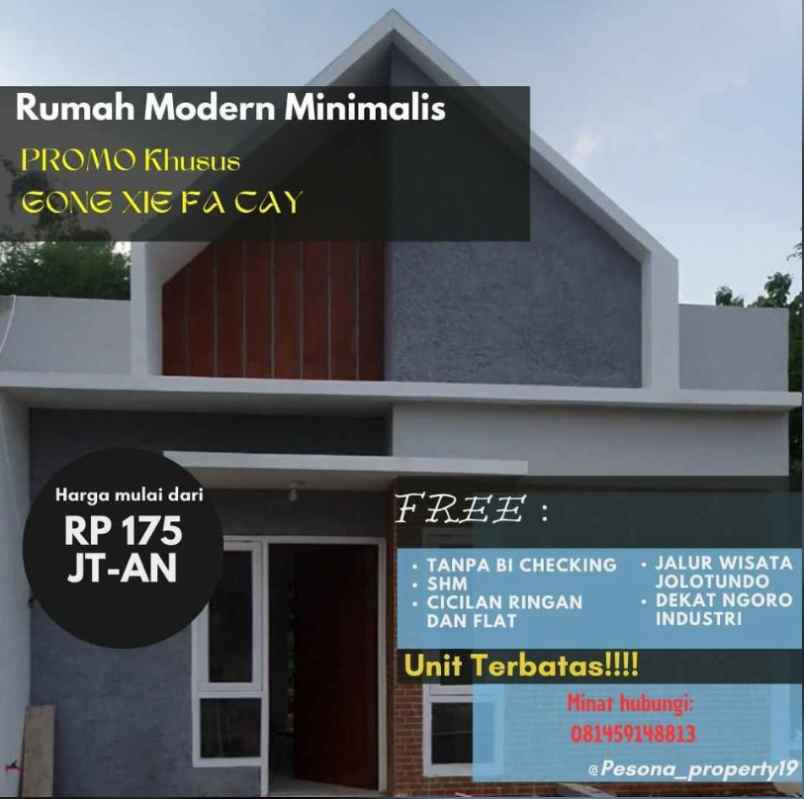 rumah 170 juta an pungging dekat nip