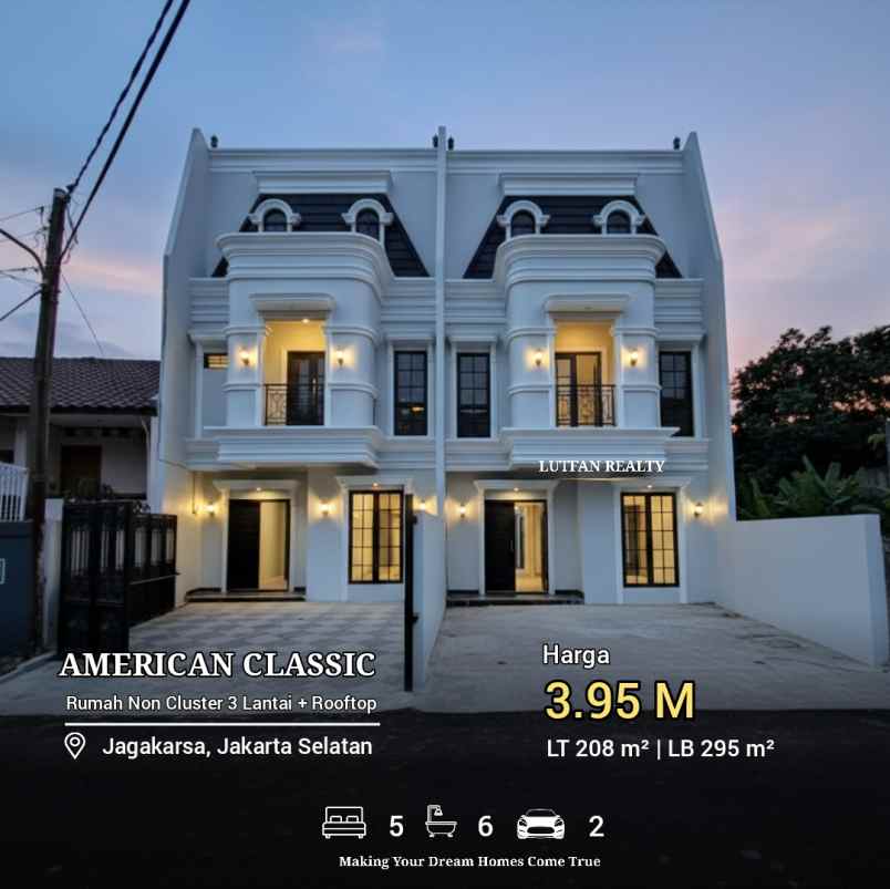 rumah american non cluster dekat tol andara