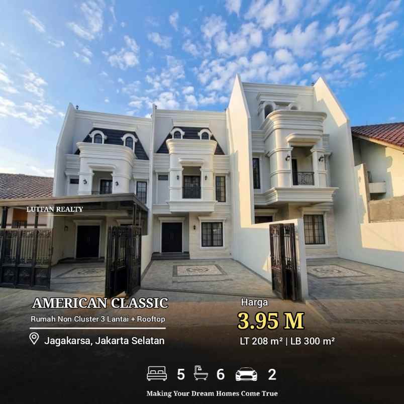 rumah american non cluster dekat tol andara