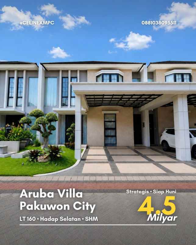 rumah aruba villa grand island pakuwon city minimalis