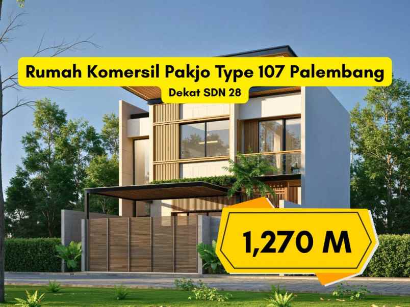 rumah komersil palembang area pakjo dekat soetta