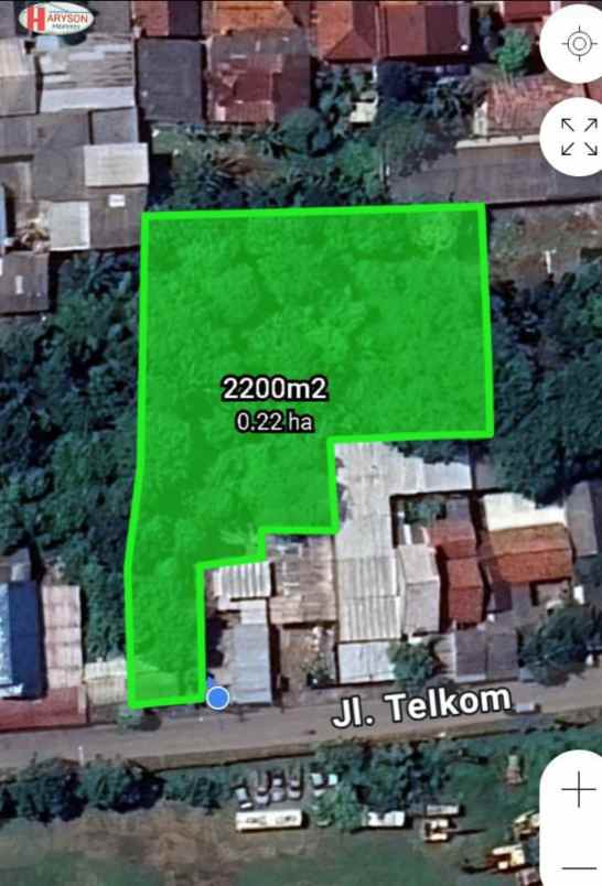 tanah 2200 m2 kota bekasi