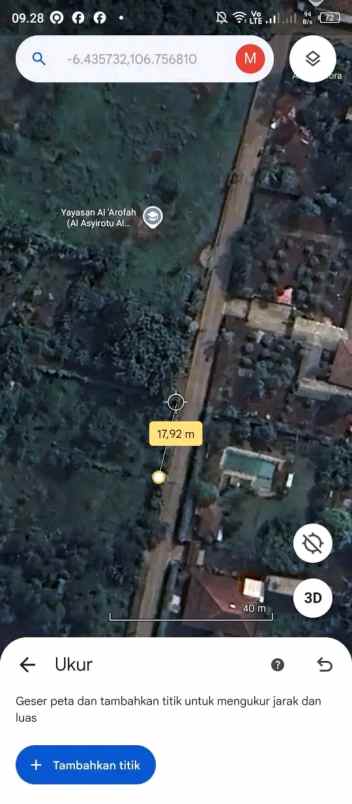 tanah 874 meter bedahan depok