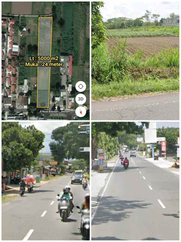 tanah jl raya boyolali jatinom