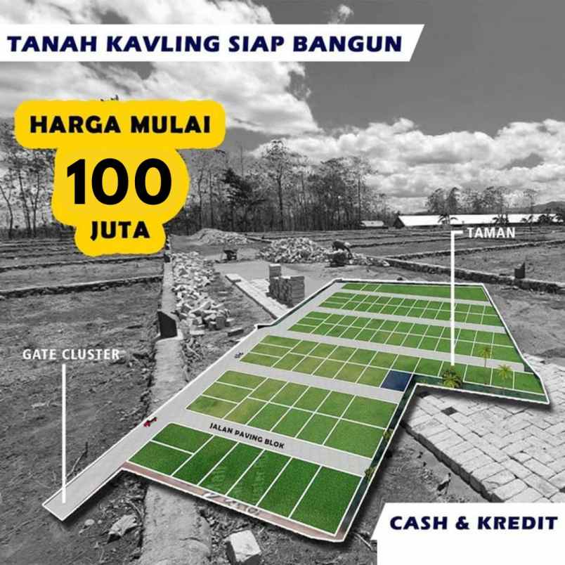 tanah kavling jogja 100jt an bisa cash dan kredit