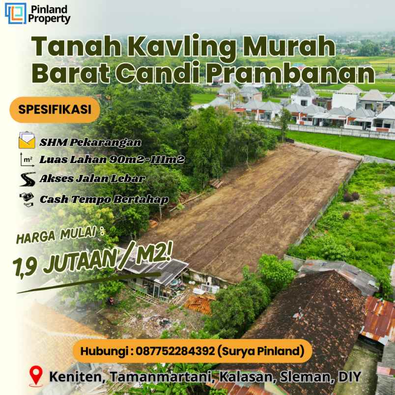 tanah kavling murah barat candi prambanan