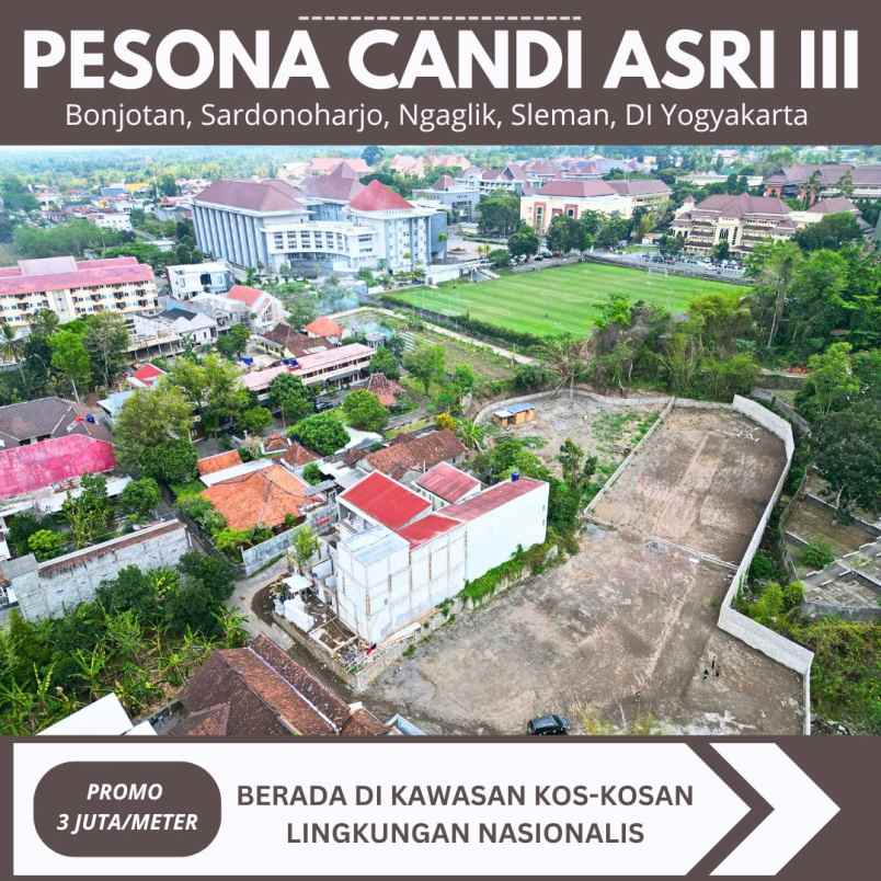 tanah kavling sebelah kampus uii jakal 3 juta meter