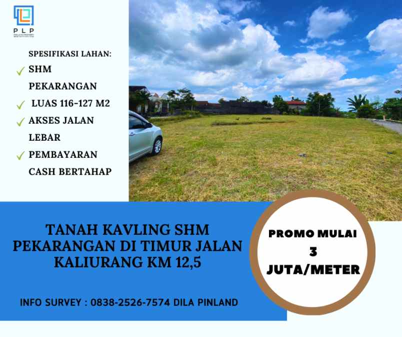 tanah kavling strategis di timur jl kaliurang km 12 5