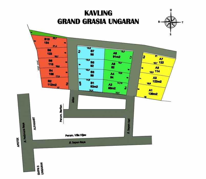 tanah murah dekat jalan raya di ungaran semarang