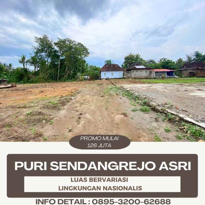 tanah pekarangan strategis 126 juta di sleman barat