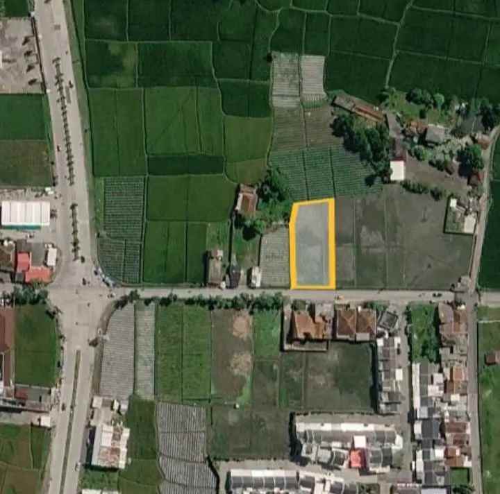 tanah sawah strategis lebar muka 22m