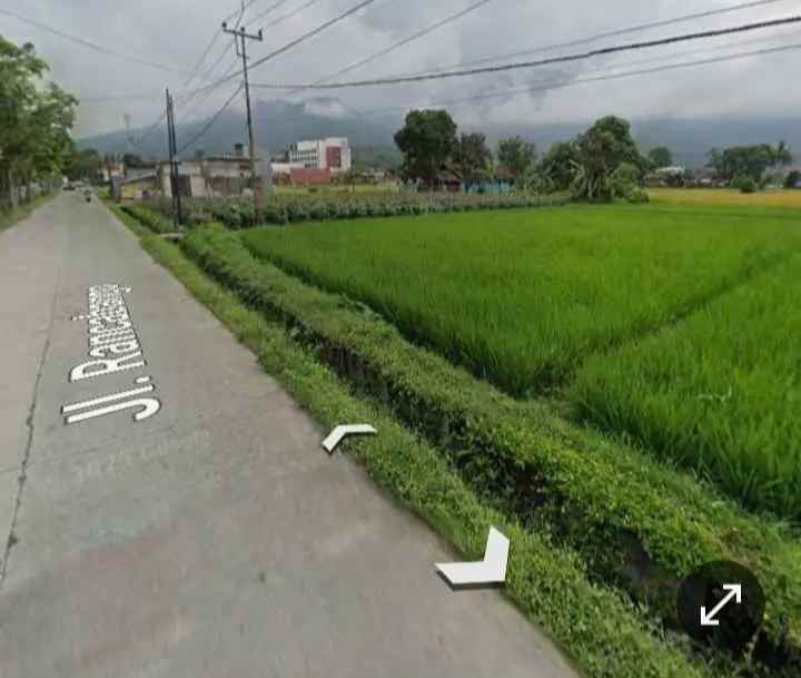tanah sawah strategis lebar muka 22m