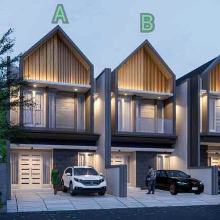 tenggilis rumah model scandinavian 2 unit jejer