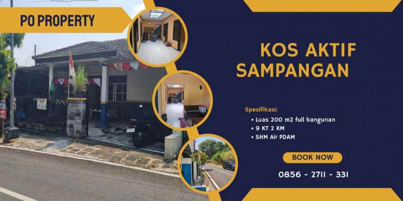 dijual kos aktif siap huni jalan kendeng sampangan