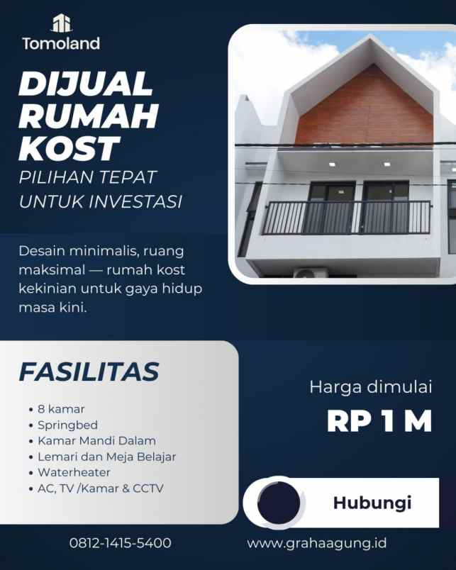dijual kost jl chili jl perum joyo