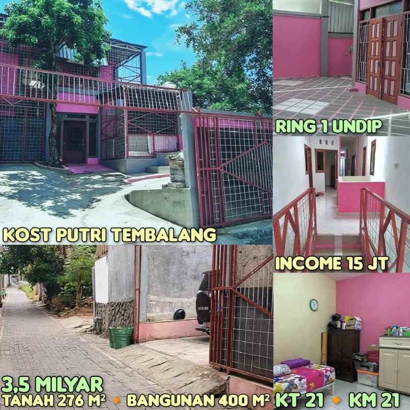 dijual kost putri di ring 1 undip tembalang semarang